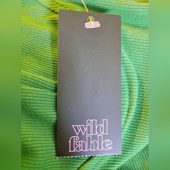 Womens Knit Ribbed Skater Dress Wild Fable Green Size Small NWT Final Price - Picture 5 of 7